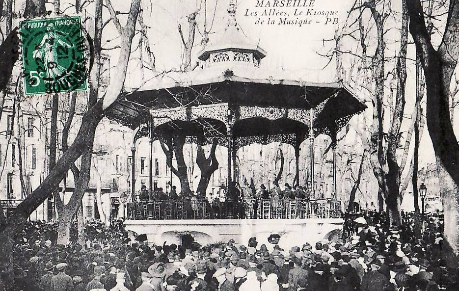 Cpa 13 marseille. la canebiere vue du quai de la (fraternite