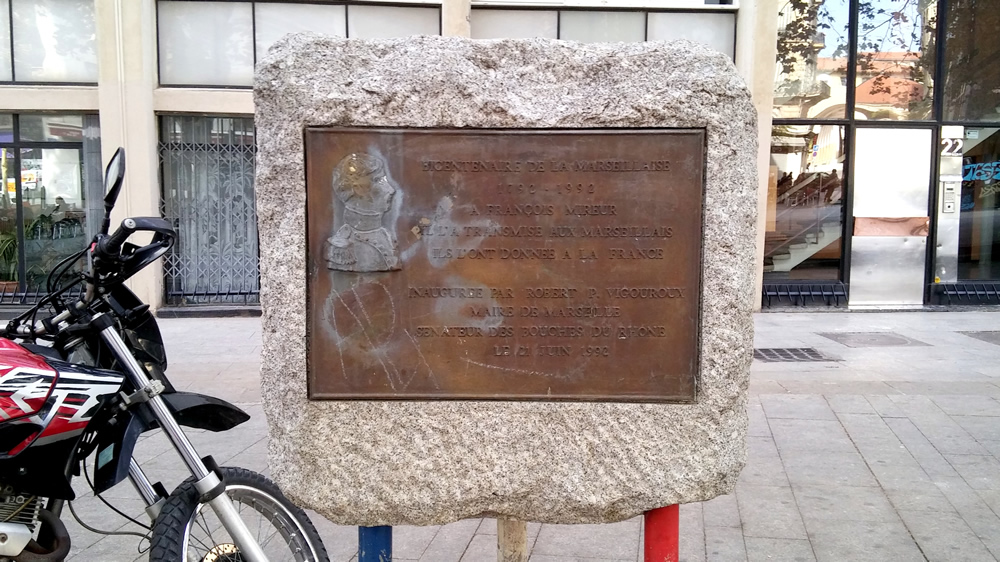 Monument à François Mireur, la Première Marseillaise