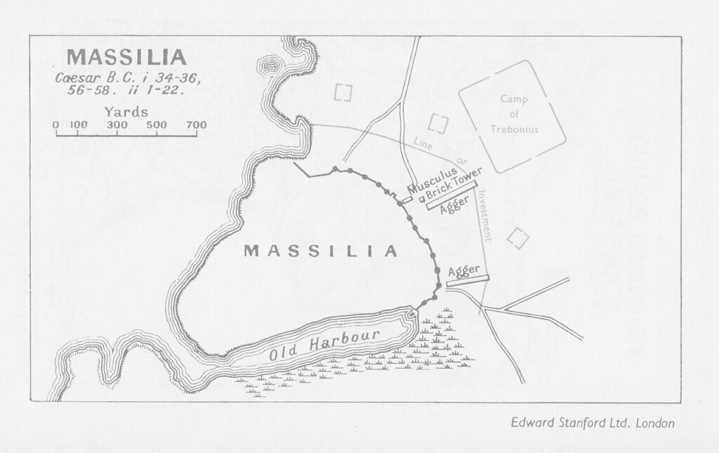 Plan du siège de Marseille par Edward Stanford Ltd., London (1914)