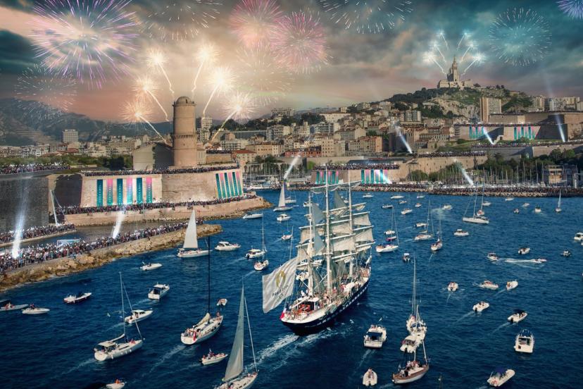 Départ du Relais de la flamme Olympique à Marseille, Jeux Olympiques Paris 2024