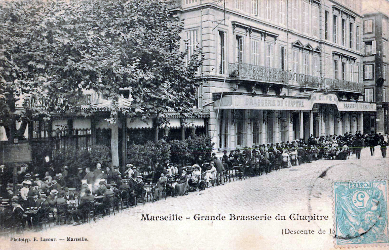 Grande Brasserie du Chapitre, Poste Marseille Canebière