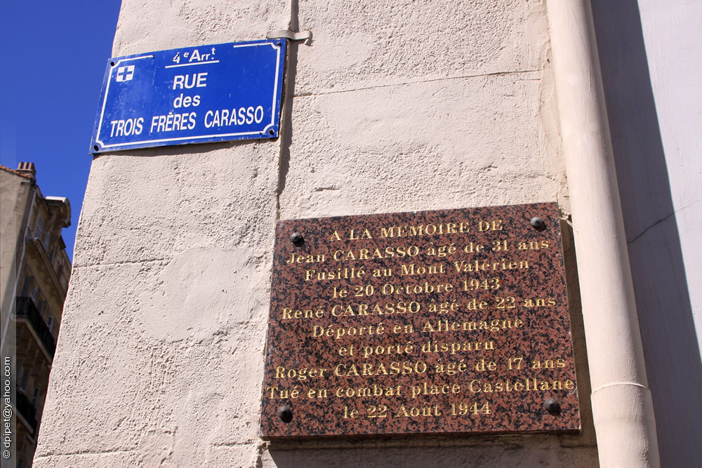 Rue des Trois-Frères-Carasso, héros et drame familial