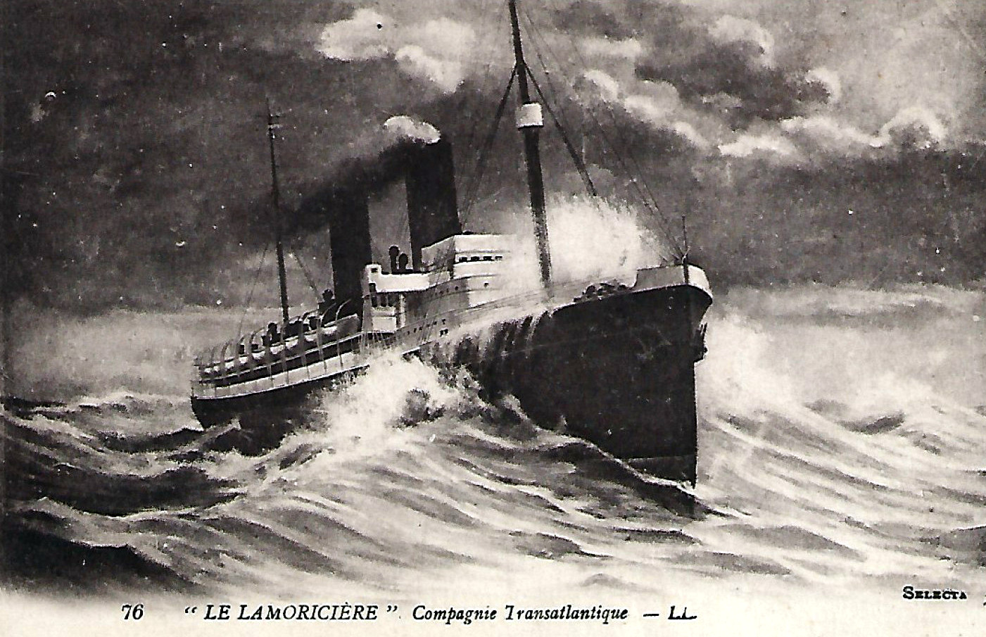 Stèle hommage aux naufragés du Lamoricière, 1942