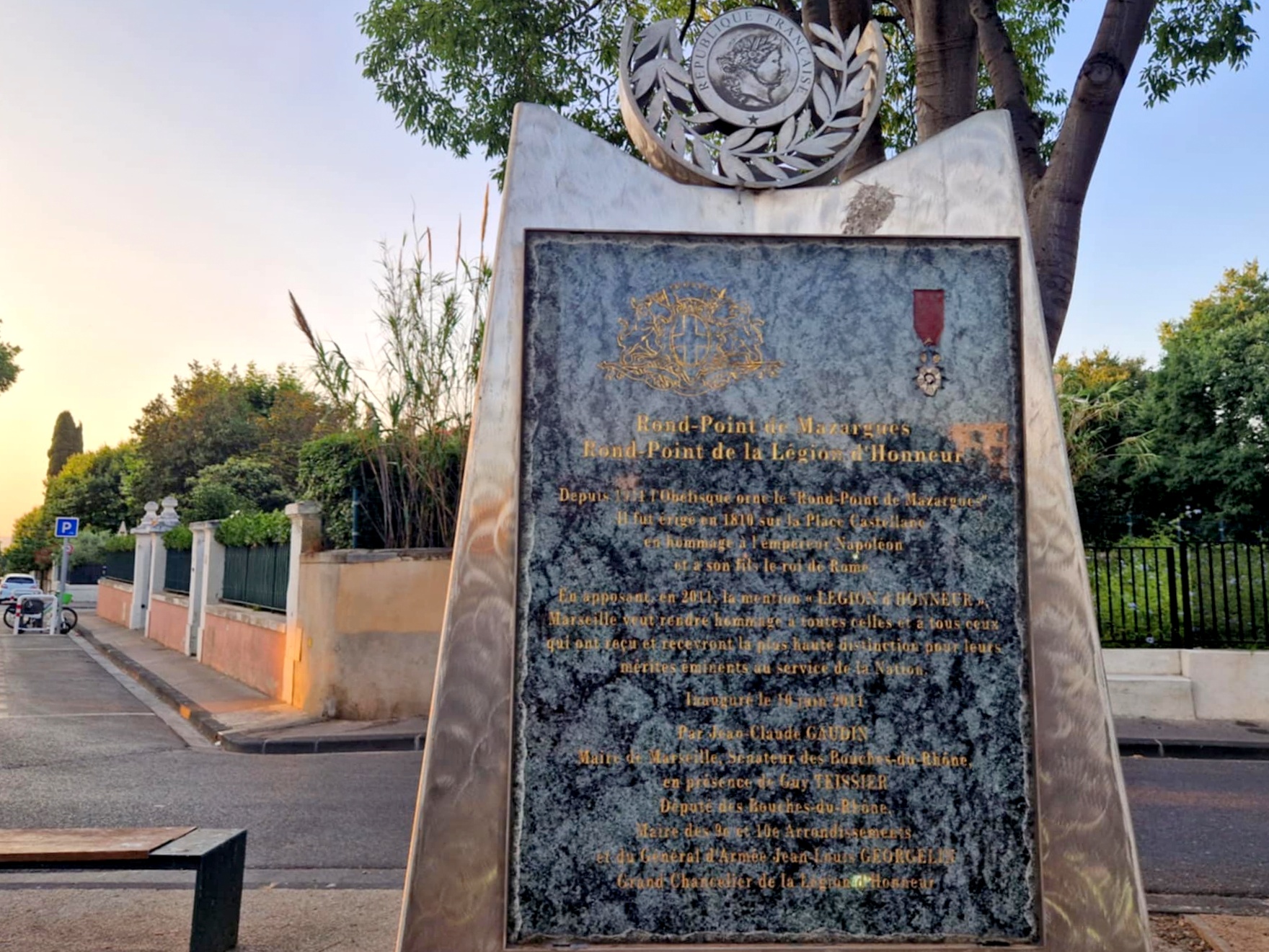Stèle du Rond-Point de la Légion d’Honneur, 2011