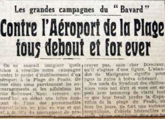 Projet de l’Aéroport Marseille-Plage, 1927