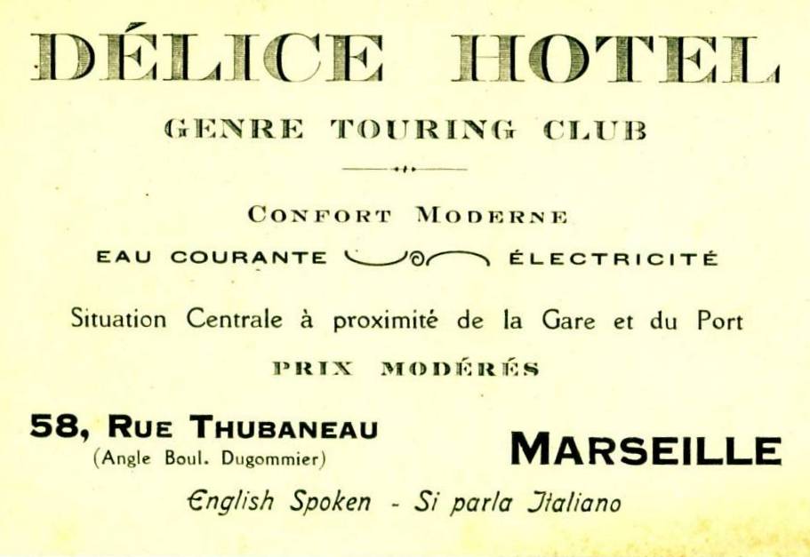 58 rue Thubaneau, ancien Délice Hôtel
