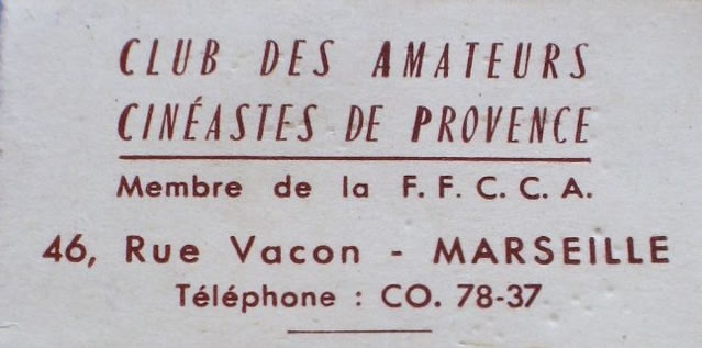 Club des Cinéastes Amateurs de Provence, CACP